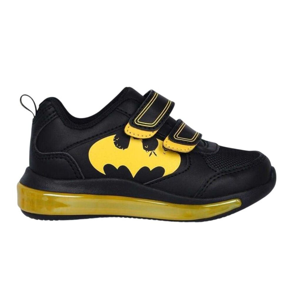 Batman Boys Light Up Hook and Loop Sneakers / Black/Yellow